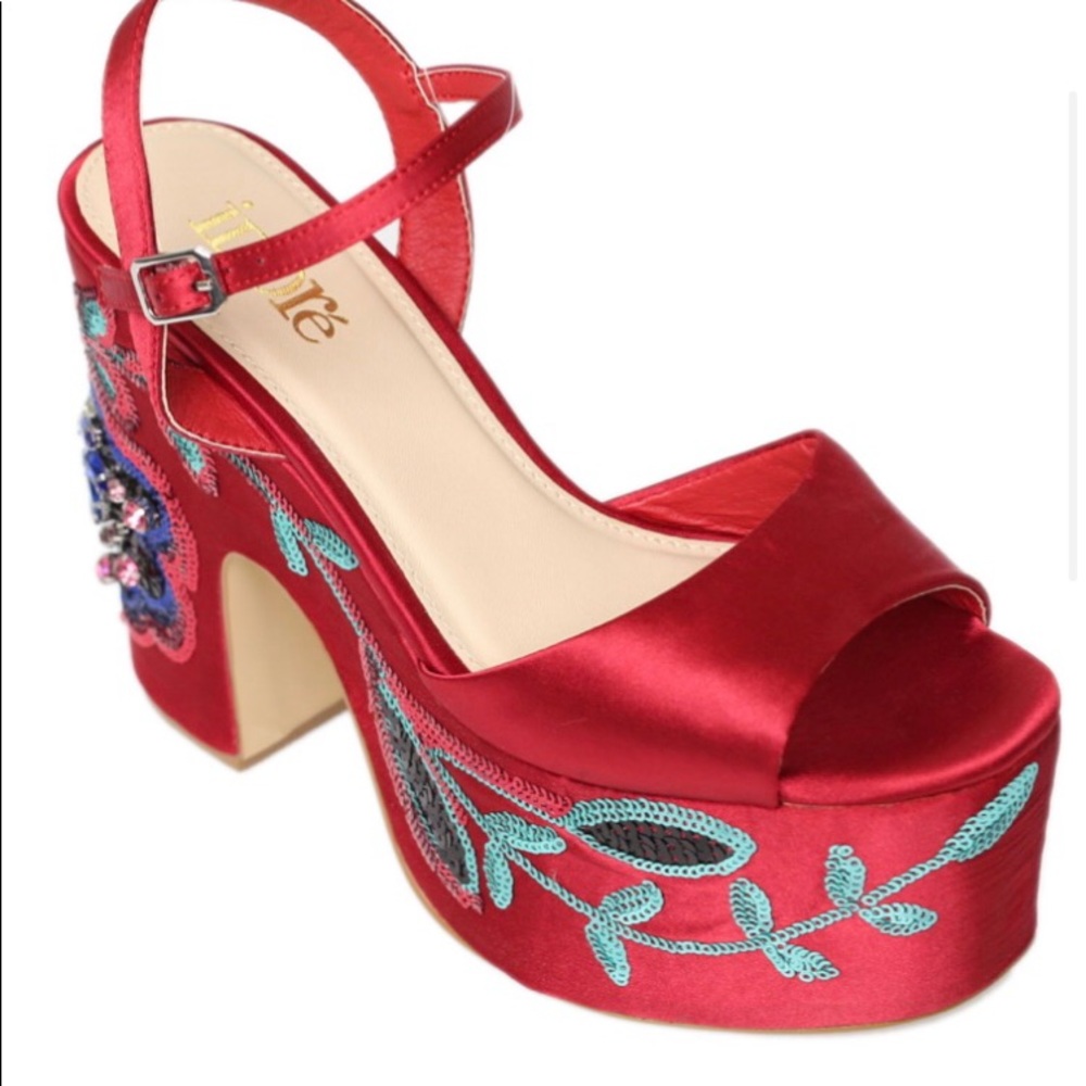 Idore Wine Satin Sandal